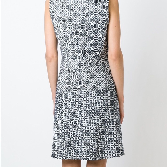 NWT Tory Burch Flared Sleeveless Jacquard Dress - Picture 6 of 8